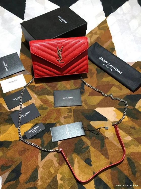 Tony Luxuries YSL CHAIN CASSANDRE MATELASSÉ WALLET 0802